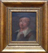 Portraitmaler (18.Jh.) "Halbportrait HANS.SCHWALbe."; ÖL/Karton; 17,5 x 15 cm; R;