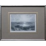 Mainau (Mitte 19.Jh.) "Blick von Westen"; Stahlstich von Foster/Wilmoore; ca. 10 x 15 cm; unter PP