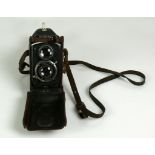 Rollei-Flex-Kamera (30er Jahre) Franke & Heidecke, Braunschweig; Nr. 523793; Objektiv: Carl Zeiss,