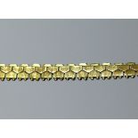 Halskette 18ct GG; Gliederdekor; L: 42 cm; 22g