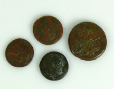 4 div. antike griechische Münzen (Ägypten, 100-150 n.Chr.) Ptolimäus, Hadrian Alexandrian Drachme;