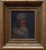 Portraitmaler (18.Jh.) "Halbportrait FRIEDERICUS PlACIDvs. ELEc SAX."; ÖL/Karton; 17,5 x 15 cm; R;