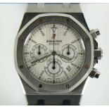 AUDEMARS PIGUET-Herrenarmbanduhr Royal Oak; Chronograph, Automatic; Silver-Tone; Stahl; Caliber