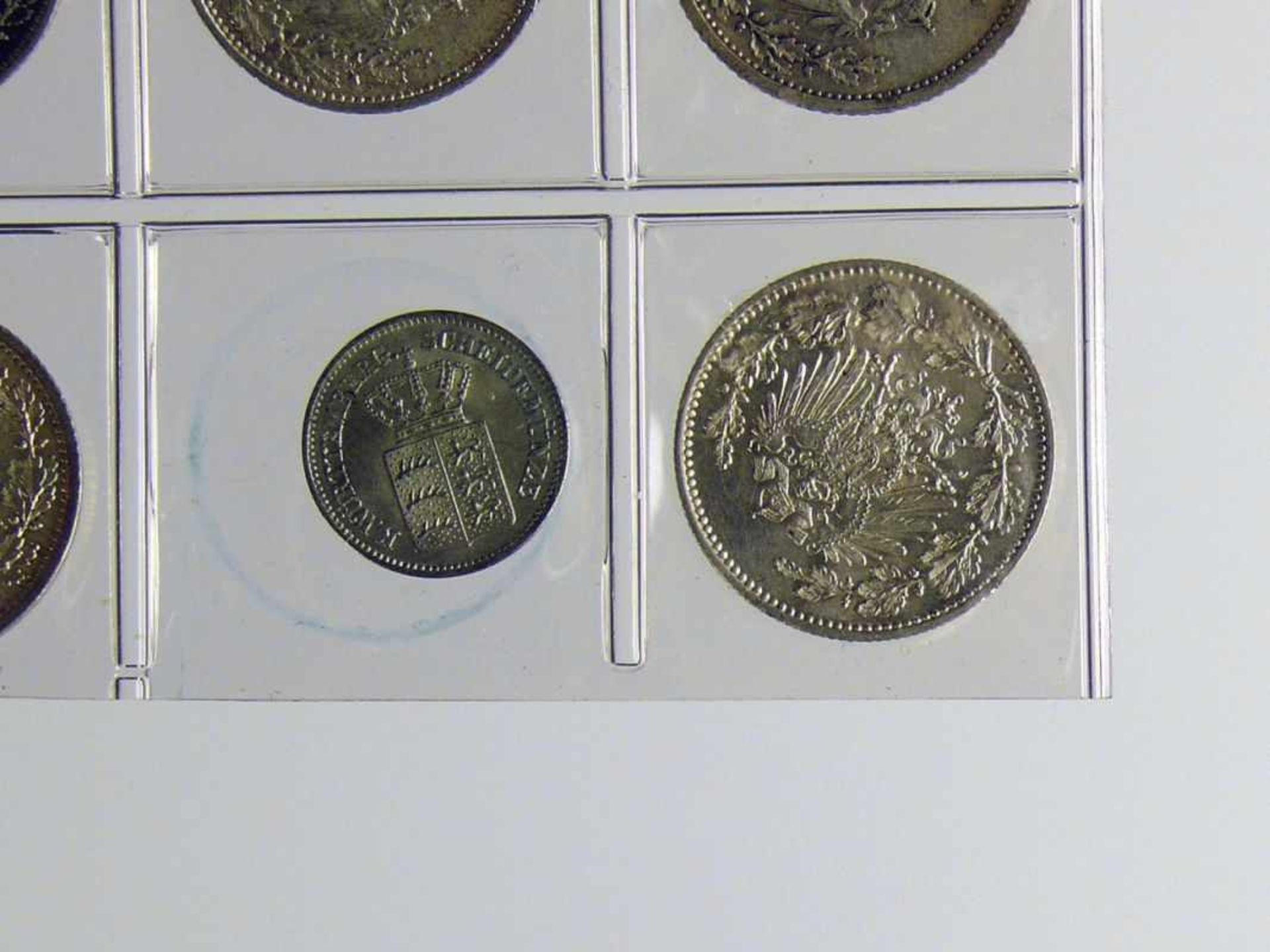 Kleine Münzsammlung insg. 16 Münzen; 14x 1/2 Mark; 1x 50 Pfennig 1898 A (ss/vz); 1x 1 Kreuzer 1867 - Bild 6 aus 6