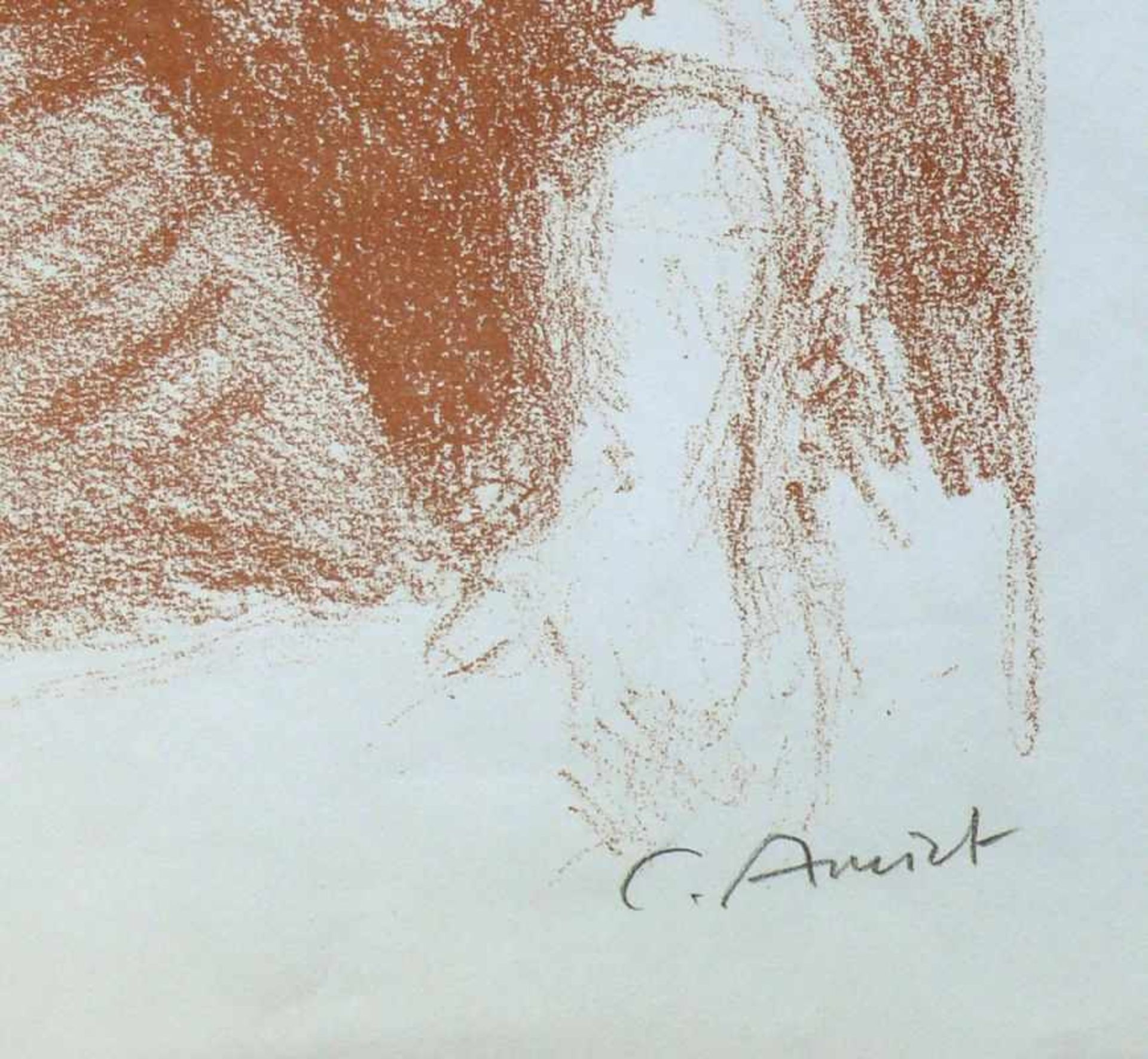 Amiet, Cuno (1868 Solothurn - 1961 Oschwand/BE) "Zwei Lithografien", Bauer mit Kind auf - Bild 2 aus 4