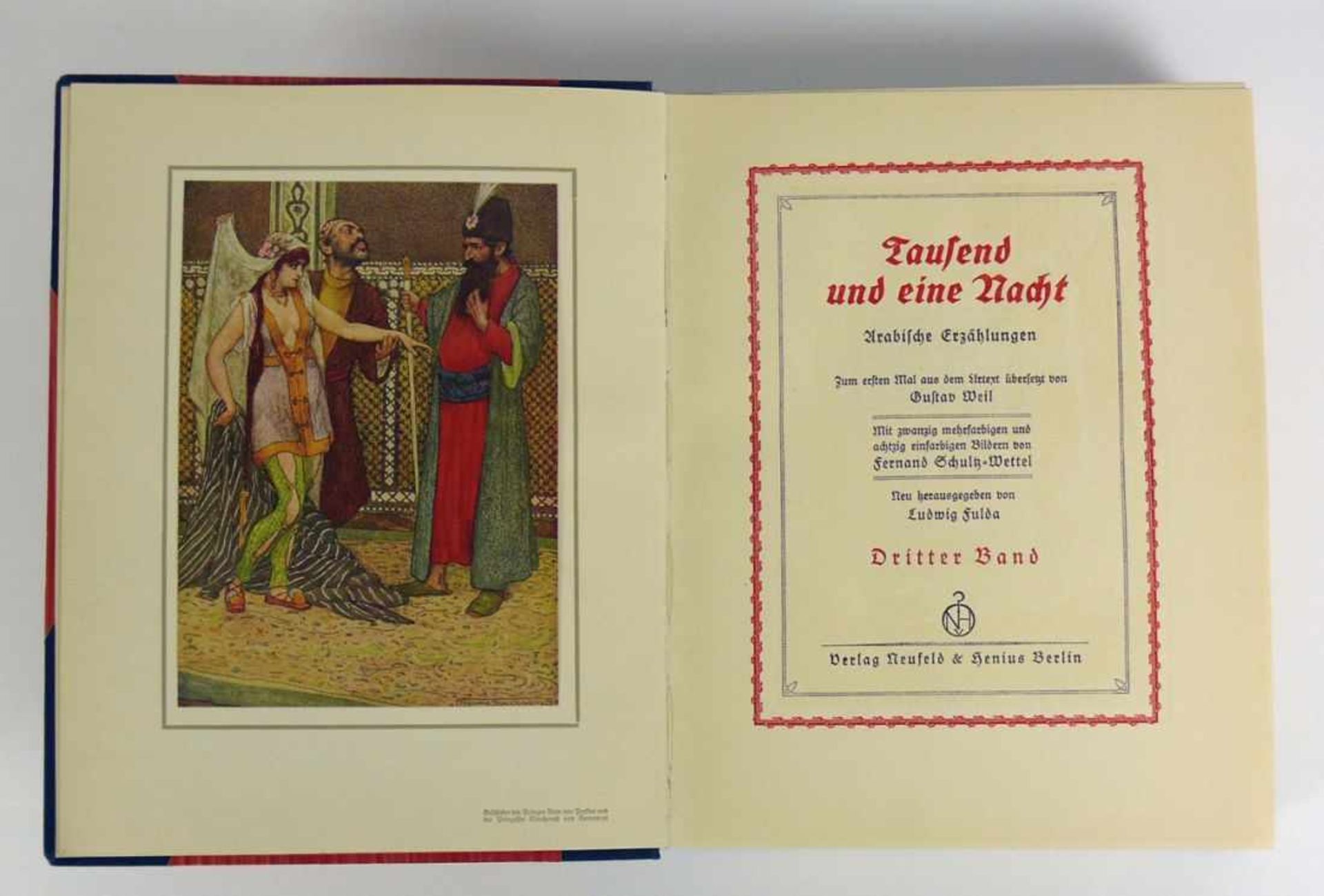 Tausend und eine Nacht arabische Erzählungen von Ludwig Fulda; Berlin 1914; 4 Bände; reichhaltig