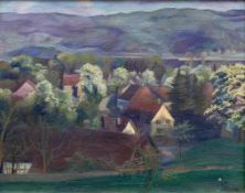 Segewitz, Eugen (1886 Pforzheim - 1952 Wangen/Untersee) "Blick auf Wangen mit Untersee und schweizer