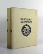 Konstanzer Häuserbuch von 1906 in 2 Bänden; illustriert mit Stadtplänen; gewidmet seiner königlichen