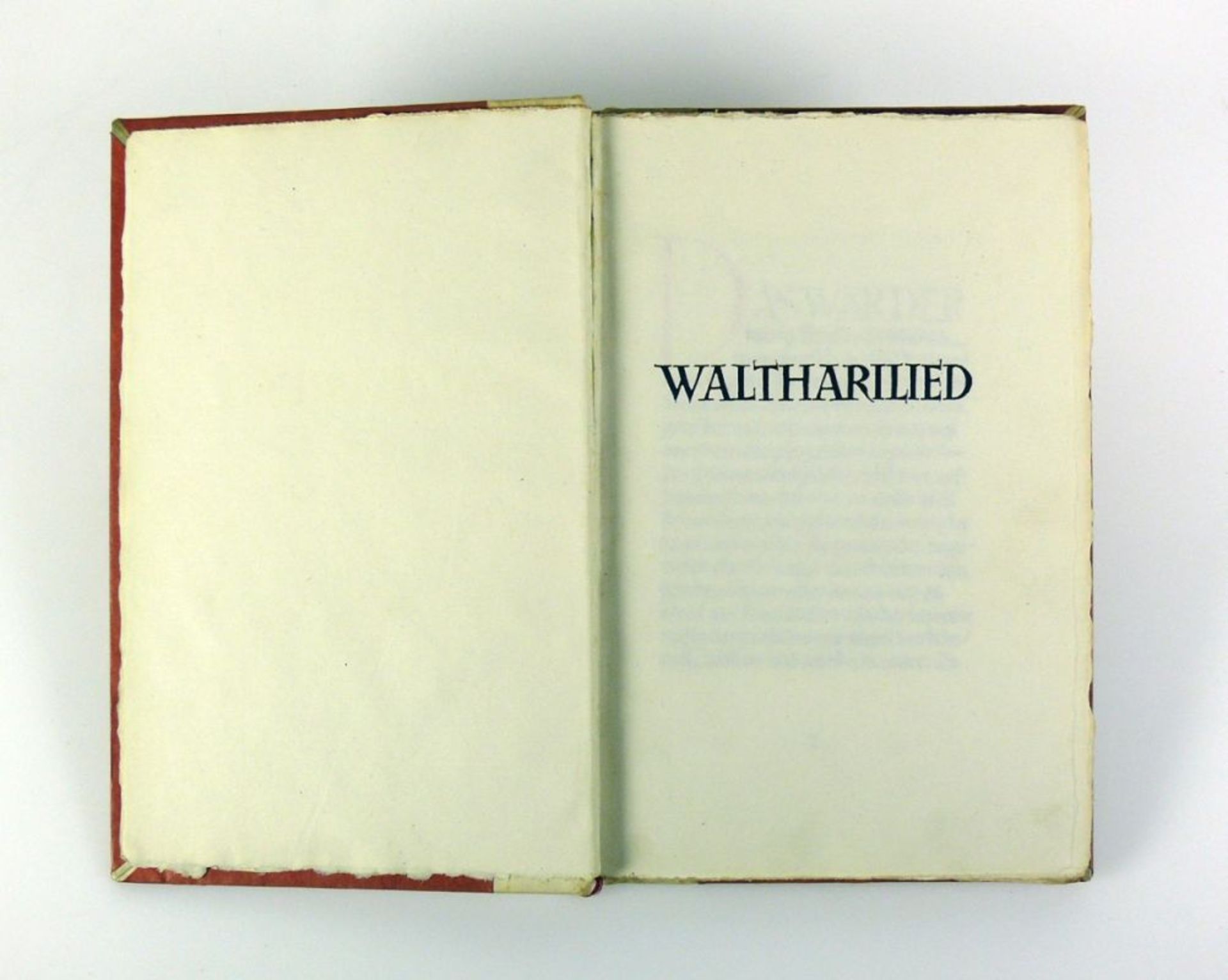Becker, Oskar "Waltharilied"; von 1921; mit Holzschnitten von Annelise Reichmann; Pressendruck;