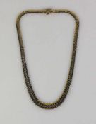 Halskette 18ct GG; Flechtdekor im Verlauf; L: 50 cm; 33g