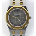 AUDEMARS PIGUET-Herrenarmbanduhr "ROYAL OAK", Stahl/Gold; Automatik; mit Zentralsekunde und Datum