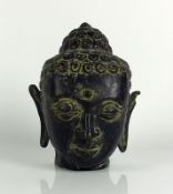 Buddha-Kopf Bronze; H: ca. 21,5 cm