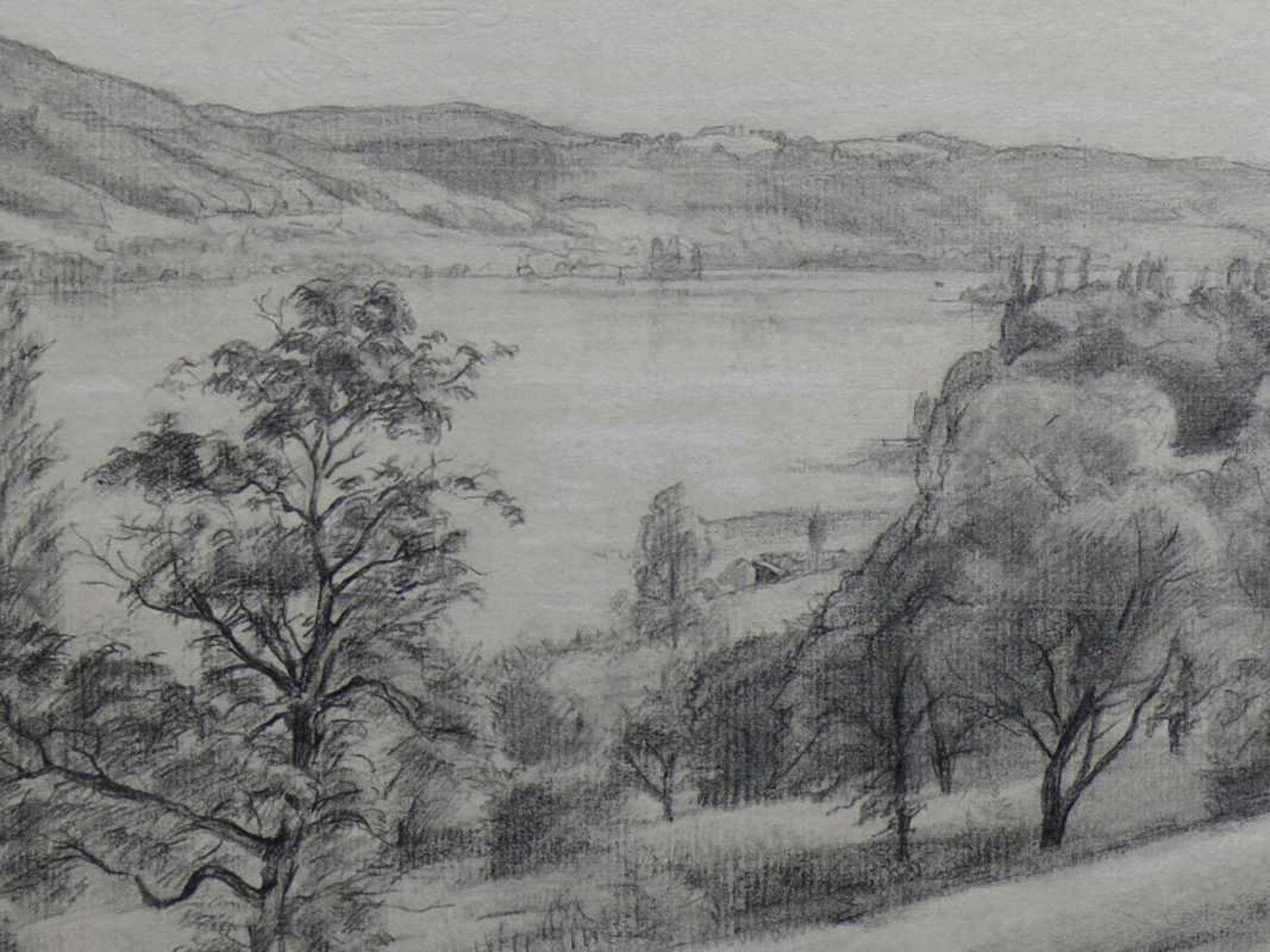 Waentig, Walter (1881 Zittau - 1962 Gaienhofen) "Unterseelandschaft"; Blick von einen Anhöhe auf den - Bild 2 aus 3
