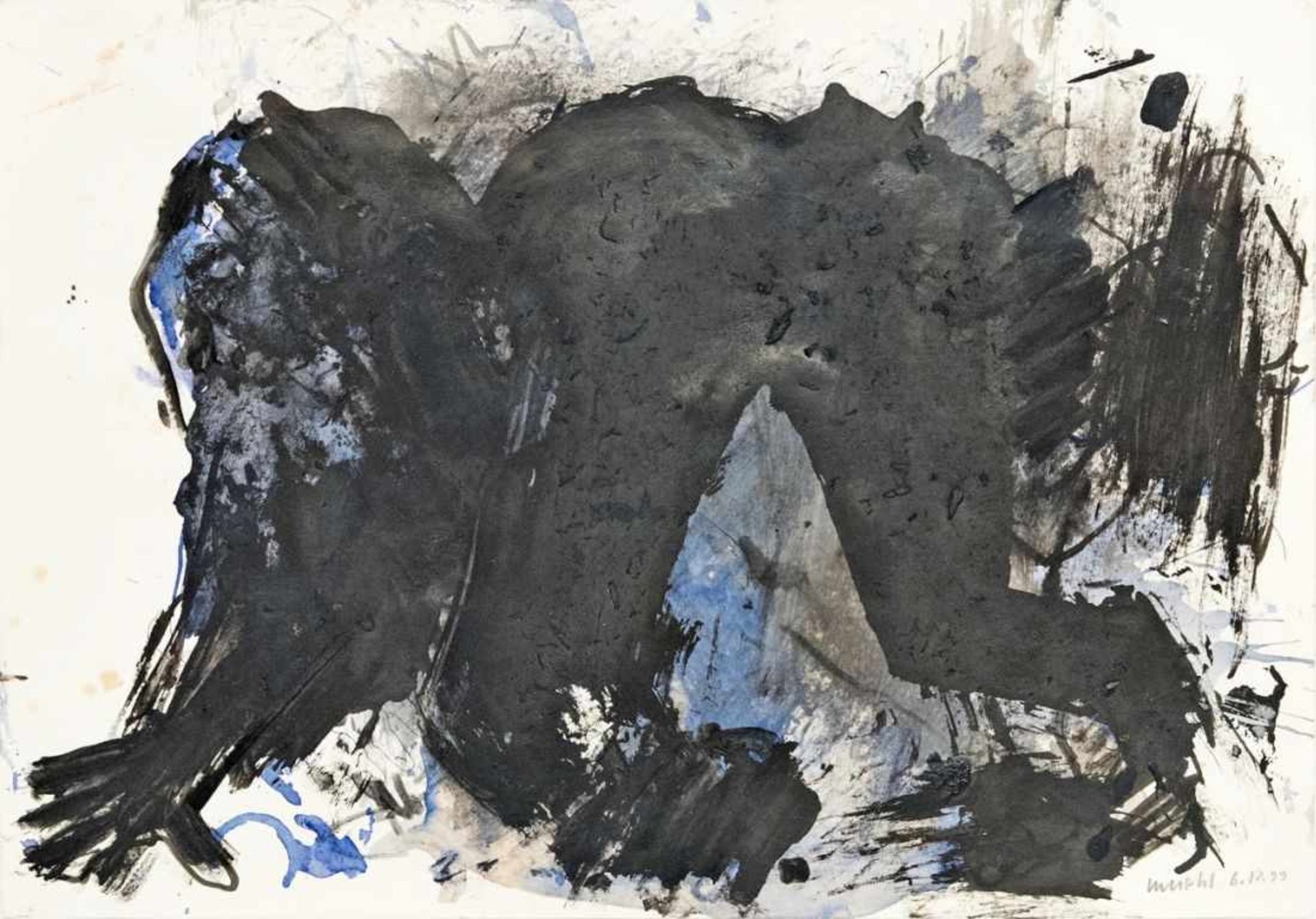 OTTO MUEHL (1925 GRODNAU - 2013 MONCARAPACHO) FIGUR ABSTRAKT, 1999 Aquarell auf Papier, 35 x 50 cm