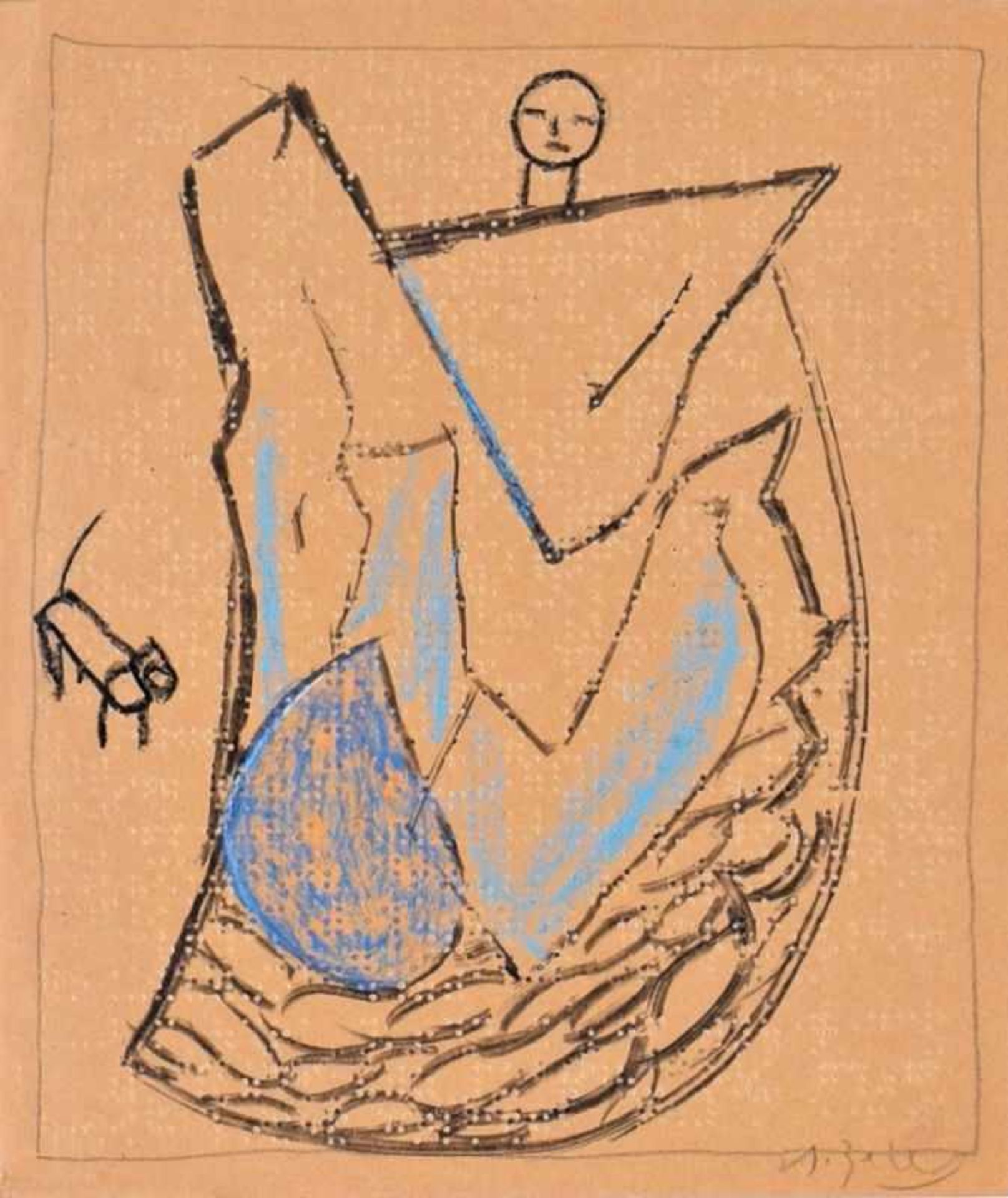 JOHANES ZECHNER * (1953 KLAGENFURT) o.T., 1980er Jahre Mischtechnik (Kohle, Bister, Pastellkreide,