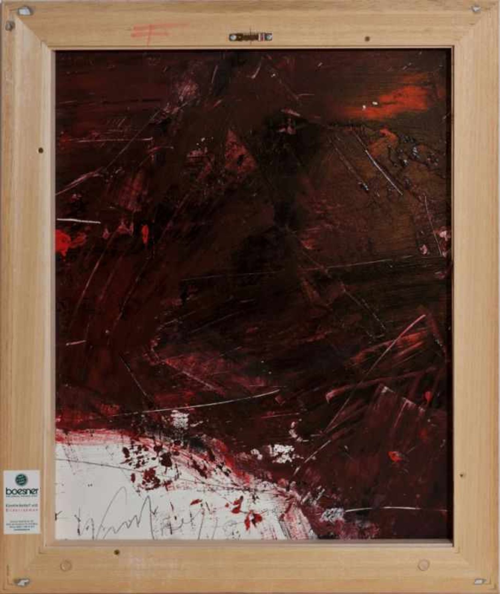 JOSEF WINKLER (1925 WIEN) o. T., 2011 Acryl auf Platte, 60 x 50 cm gerahmt, Maß mit Rahmen: 65 x - Image 2 of 2