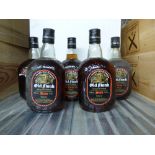 Old Monk very old vatted Rum 5 bts 70cl 40% VOL IN BOND