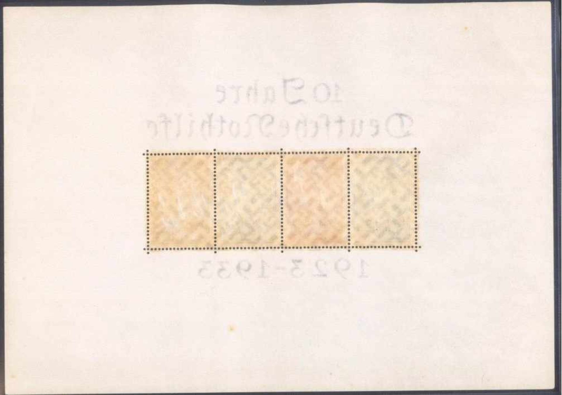III. REICH 1933 - Der NOTHILFE - BLOCK, 7000,- Euro KWMichelnummer Block 2, Originalmaße, - Bild 2 aus 2