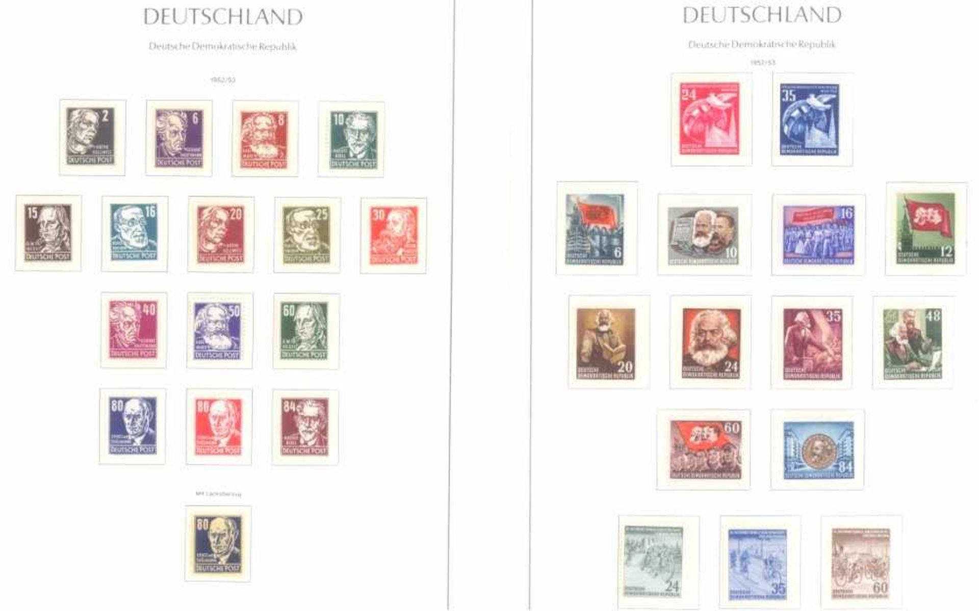 DDR 1949-1990, komplette postfrische Sammlung, günstig!!in 3 blauen Leuchtturm Klemmbindern mitSF- - Image 6 of 10