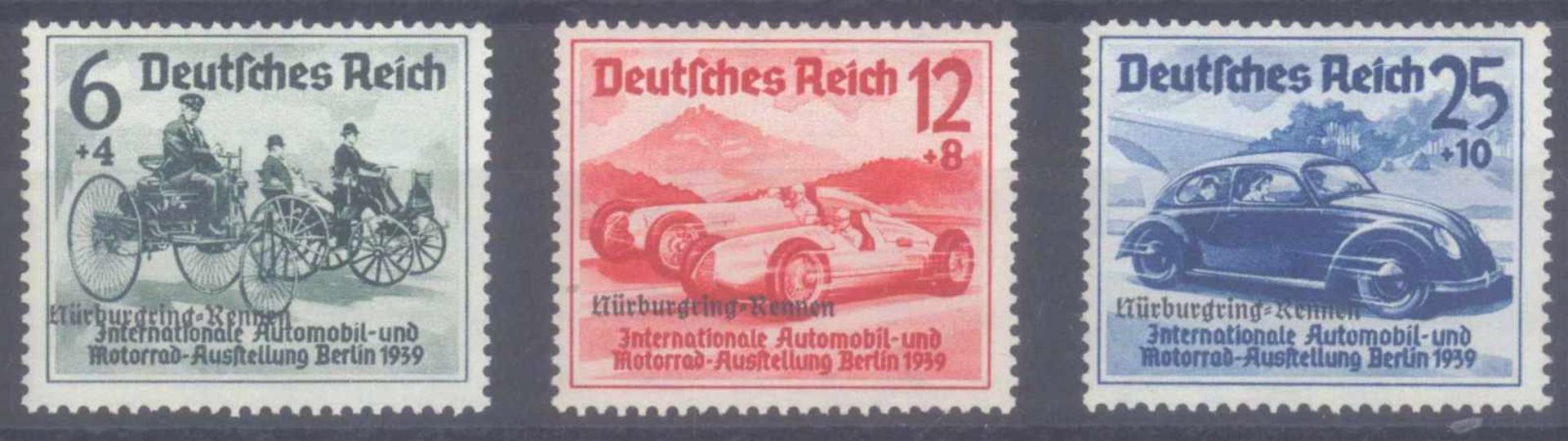 III. REICH 1939, Nürburgring - RennenMichelnummern 695 bis 697, postfrisch Pracht/Luxus, die