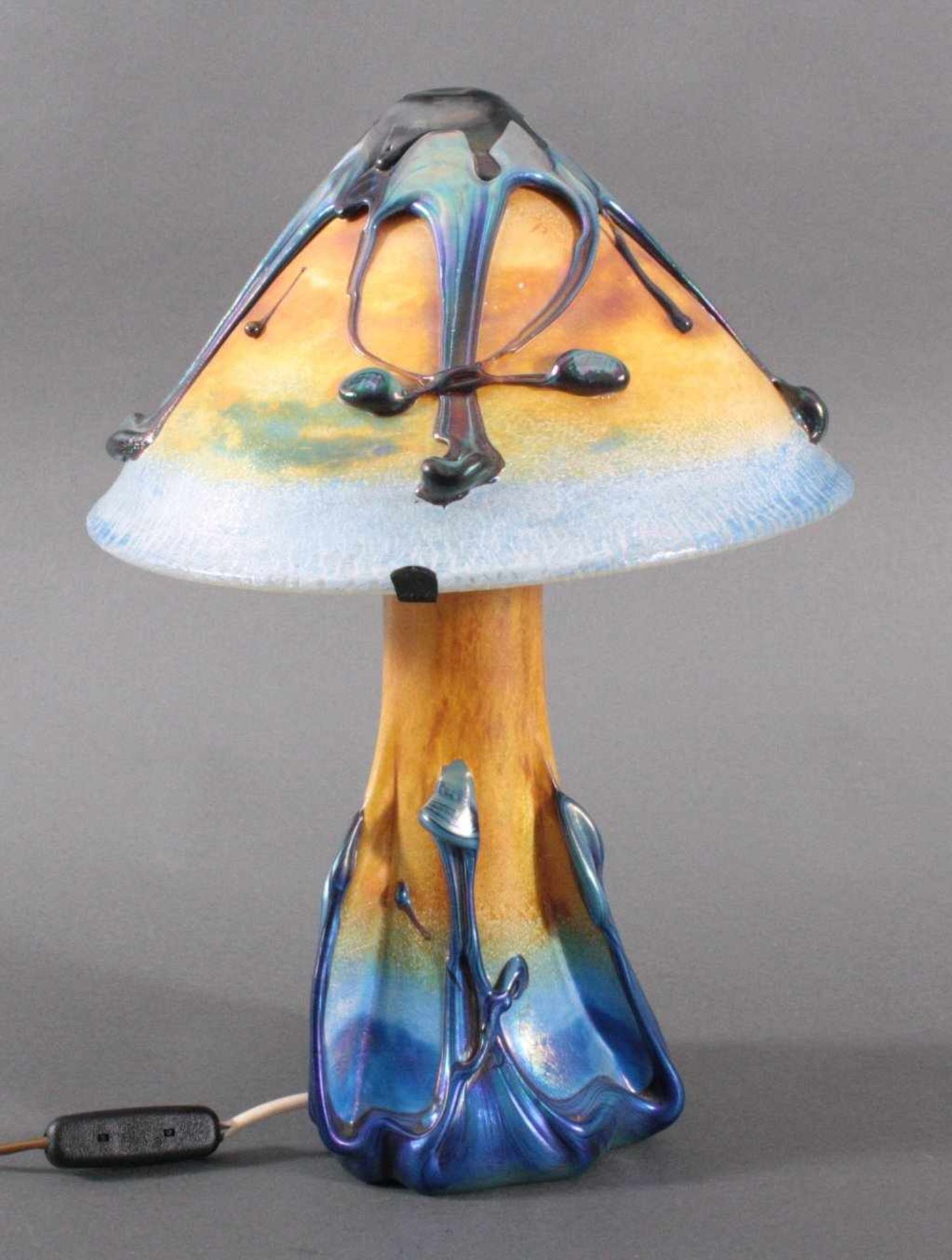 Michele Luzoro (1949), Tischlampe"Champignon", Glas, mundgeblasen, auf der Unterseitesigniert, 1- - Bild 2 aus 3