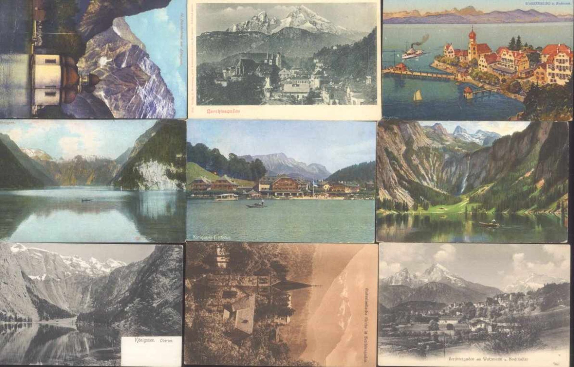 DEUTSCHES REICH - ALPEN, BERCHTESGADEN, KÖNIGSSEEüber 60 verschiedene gelaufene und - Bild 3 aus 7