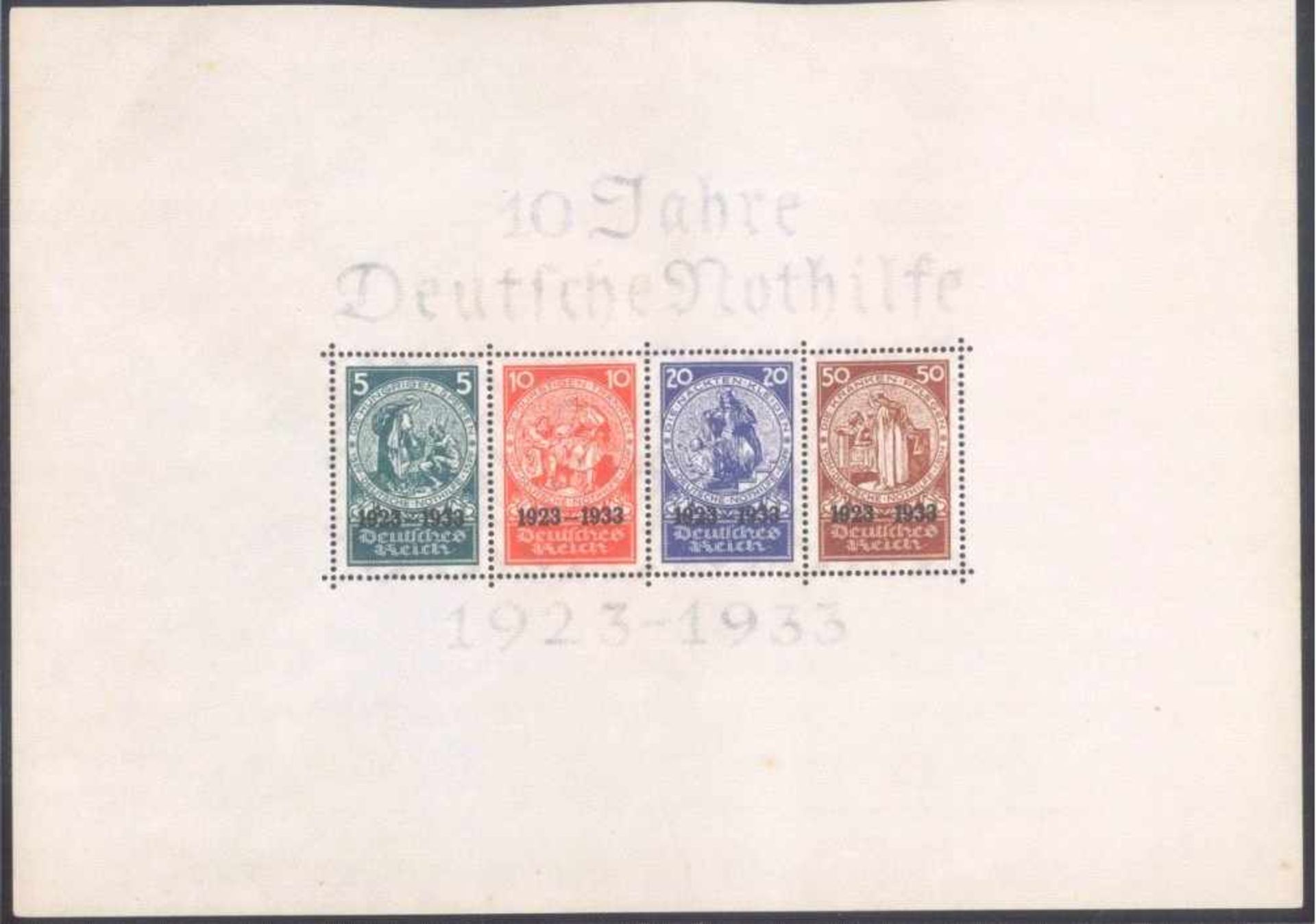 III. REICH 1933 - Der NOTHILFE - BLOCK, 7000,- Euro KWMichelnummer Block 2, Originalmaße,