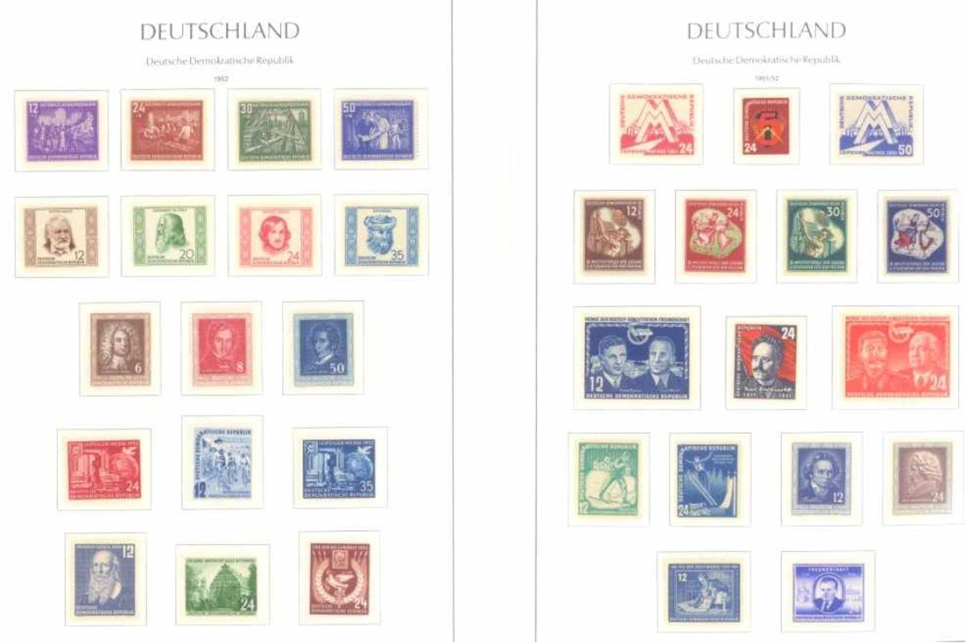 DDR 1949-1990, komplette postfrische Sammlung, günstig!!in 3 blauen Leuchtturm Klemmbindern mitSF- - Image 5 of 10