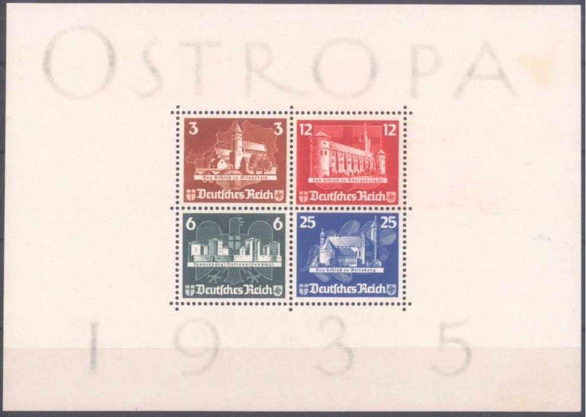 1935 III. REICH, OSTROPA-BlockMichelnummer Block 3, ungebraucht Pracht ohne Gummi,Katalogwert 1100,-