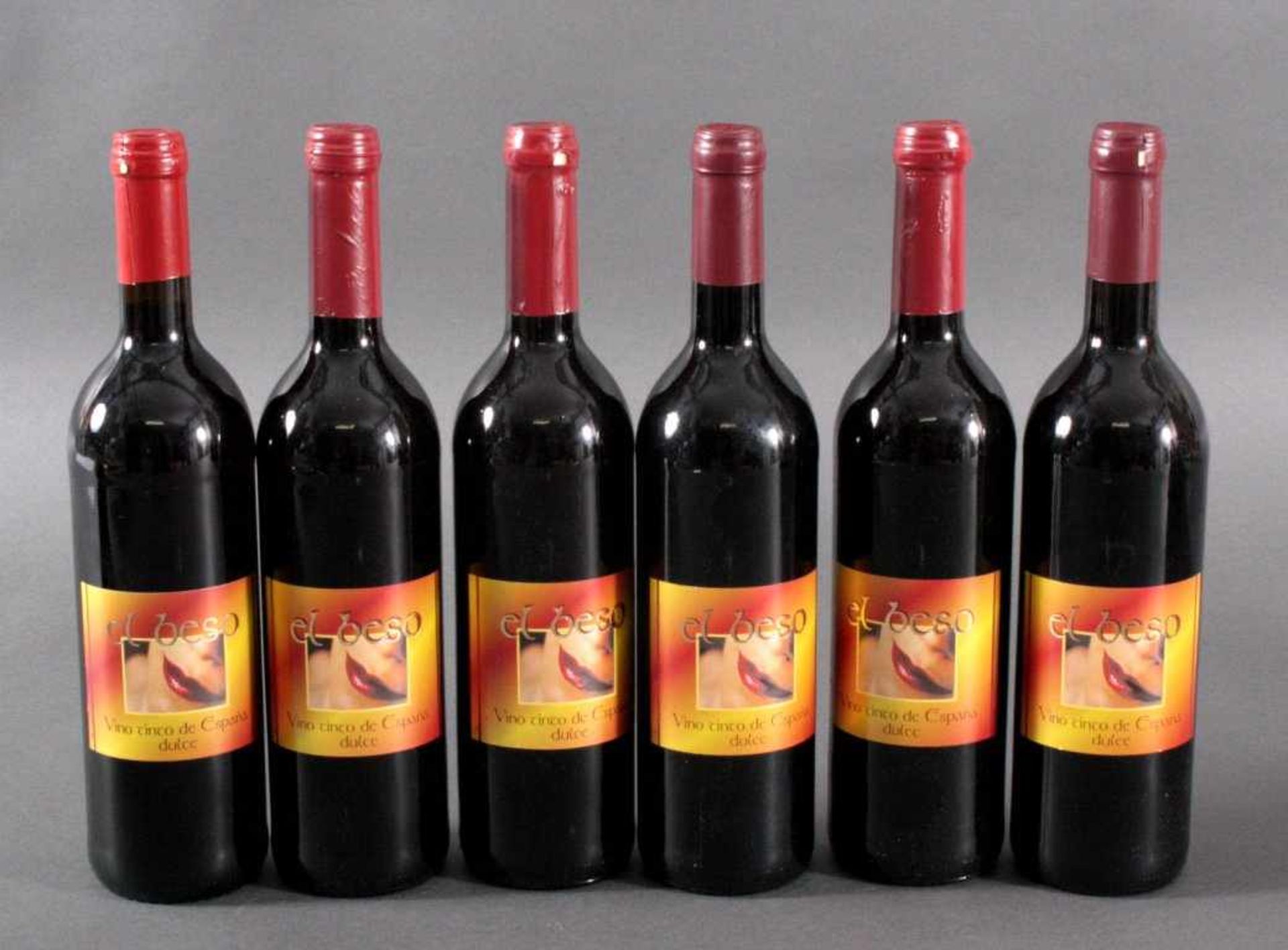 6 Flaschen Rotwein2013er el beso, Vino tinto de Espana, dulce
