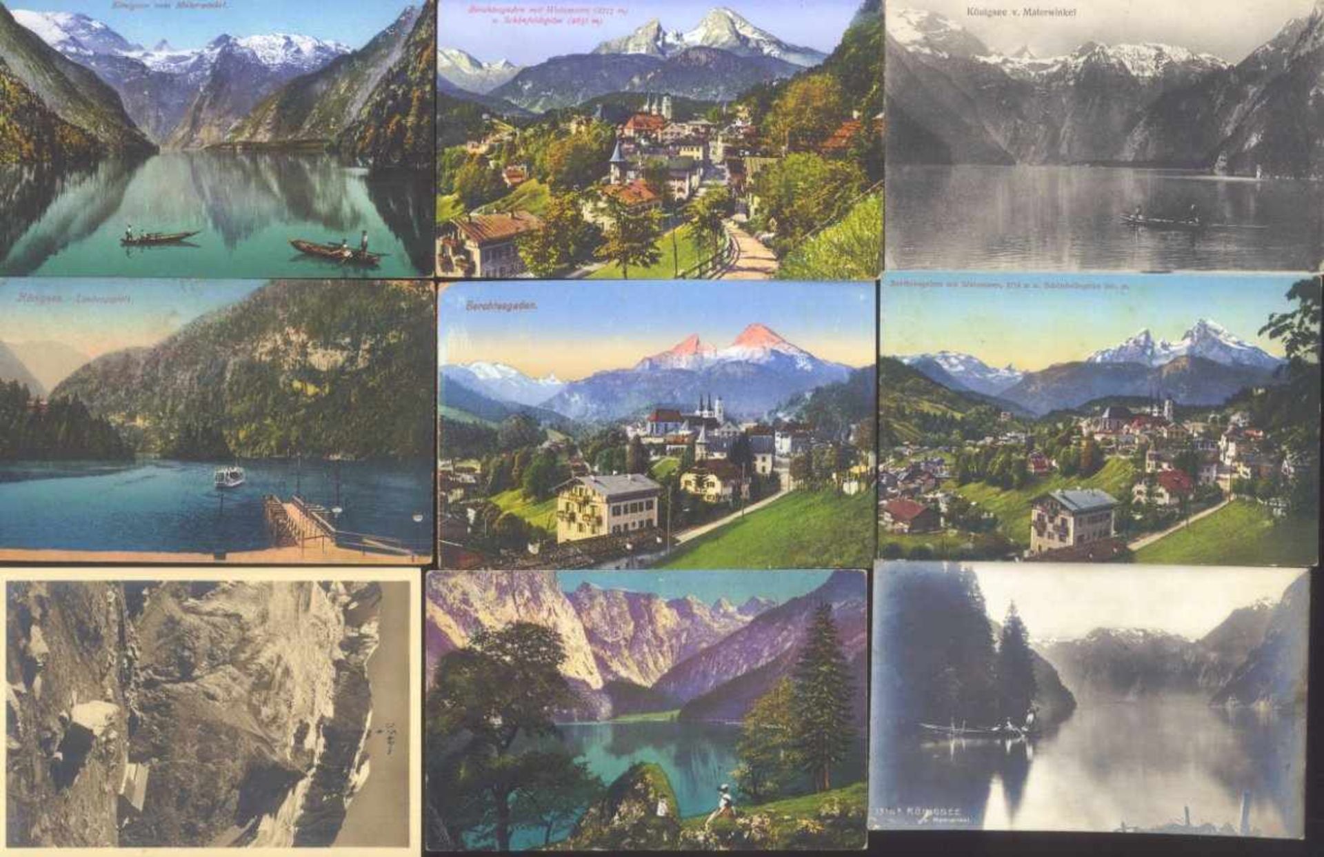 DEUTSCHES REICH - ALPEN, BERCHTESGADEN, KÖNIGSSEEüber 60 verschiedene gelaufene und - Bild 4 aus 7