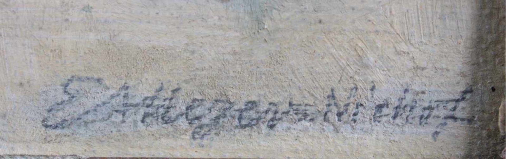 Dünen in NorderneyÖl auf Pappe gemalt, unte rechts signiert: Niehof, gerahmt,ca. 17 x 23 cm - Bild 3 aus 3