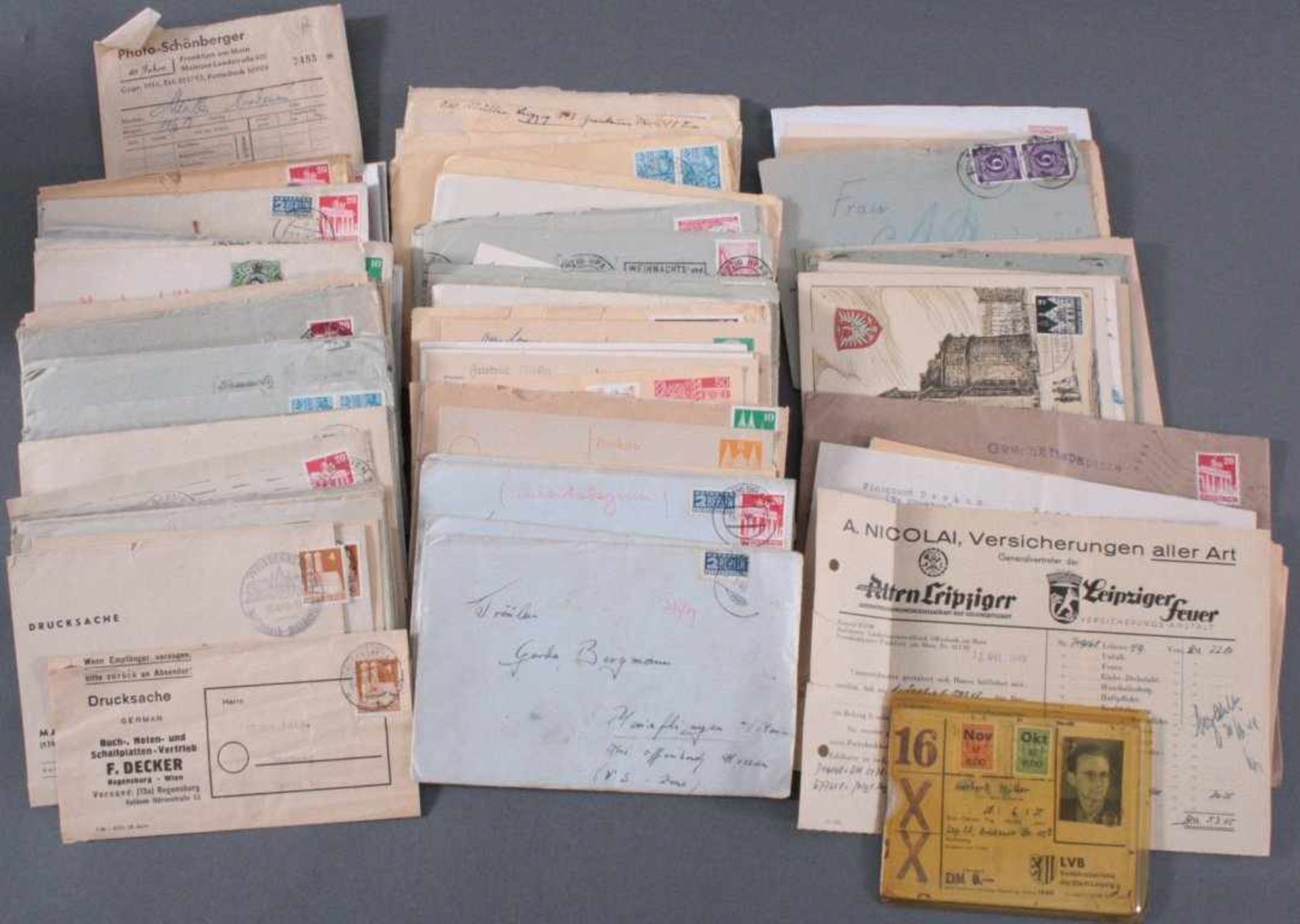 NACHKRIEGSDEUTSCHLAND, BriefepostenPacken Briefe mit hauptsächlich Korrespondenz eine