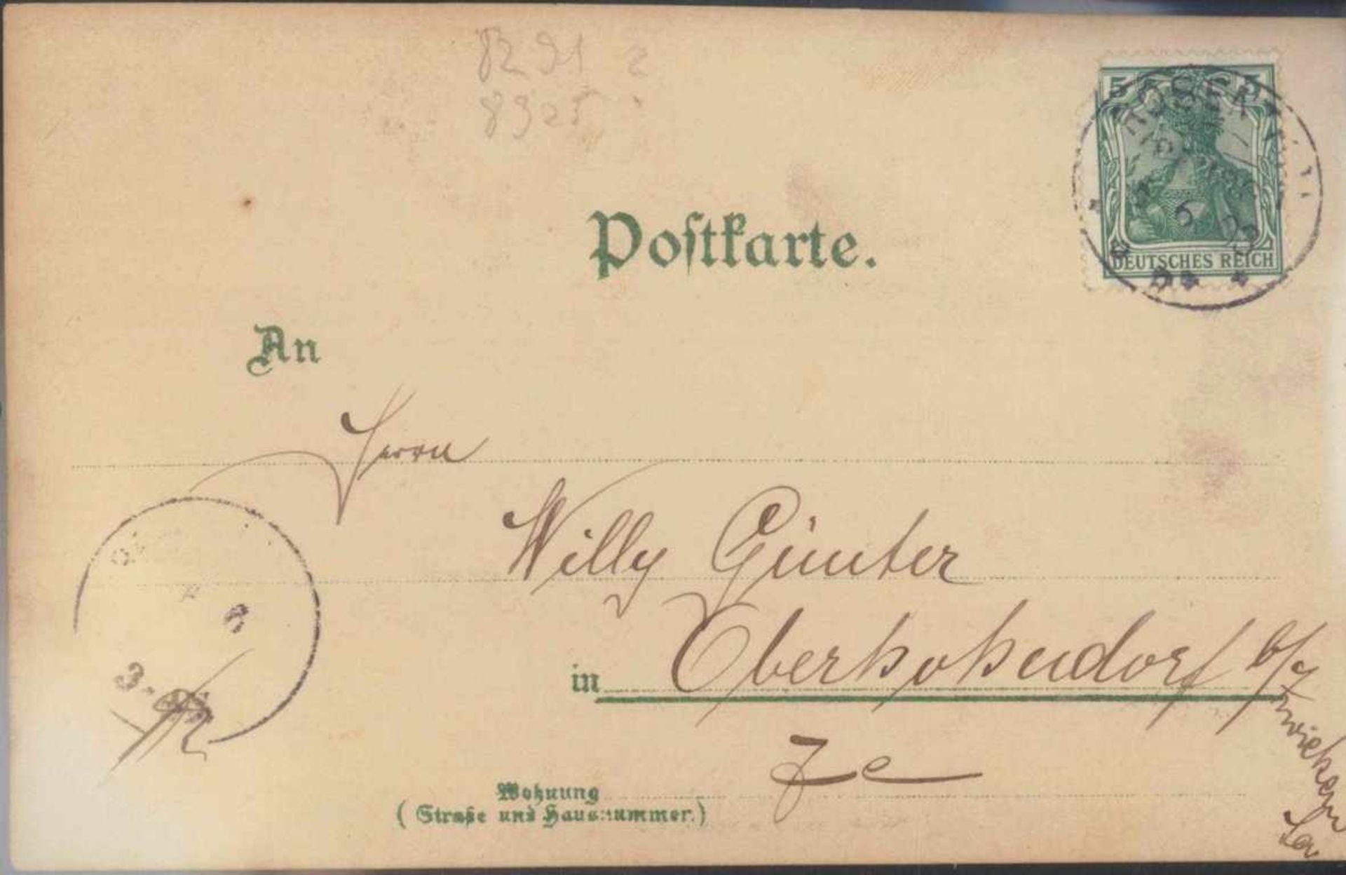 BLANKENBERGER PAPIERFABRIK 1903, selteneschwarz/weiße Ansichtskarte mit seltenem STEMPEL " - Bild 2 aus 2