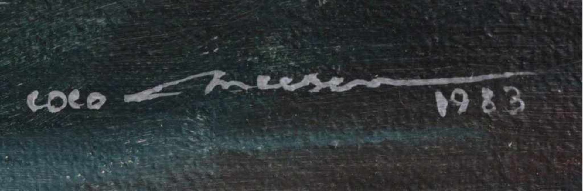 Stilleben, Blumenvase, 1983Öl/Lwd, unten links unleserlich signiert, nicht gerahmt, ca.49,5 x 40 cm - Bild 2 aus 2