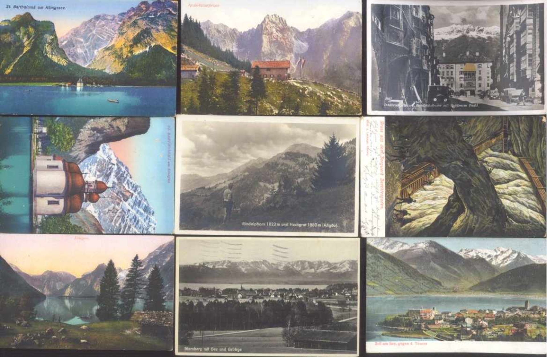 DEUTSCHES REICH - ALPEN, BERCHTESGADEN, KÖNIGSSEEüber 60 verschiedene gelaufene und