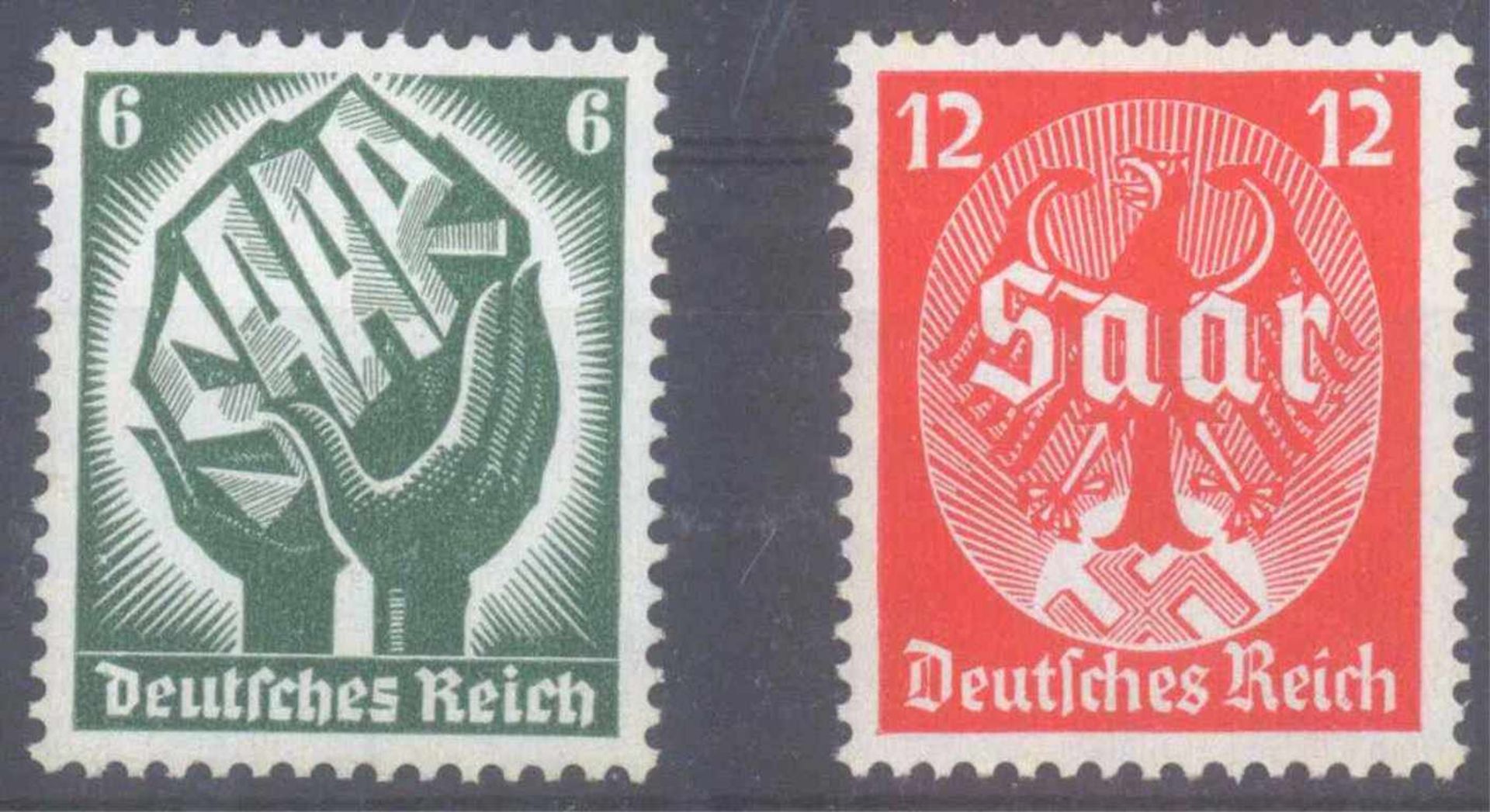 III. Reich 1934, SaarabstimmungMichelnummern 544-545, postfrisch Luxus mit sehr gutenZentrierungen