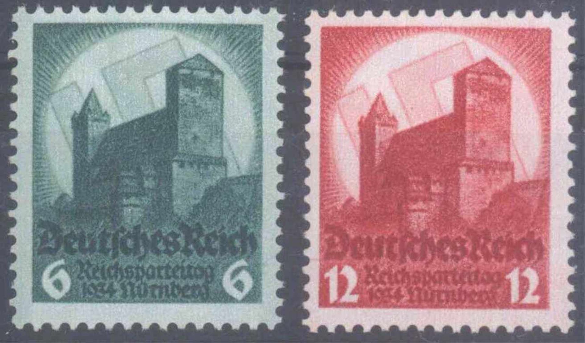 III. Reich 1934, Reichsparteitag NürnbergMichelnummern 546-547, postfrisch Pracht, Katalogwert 85,-