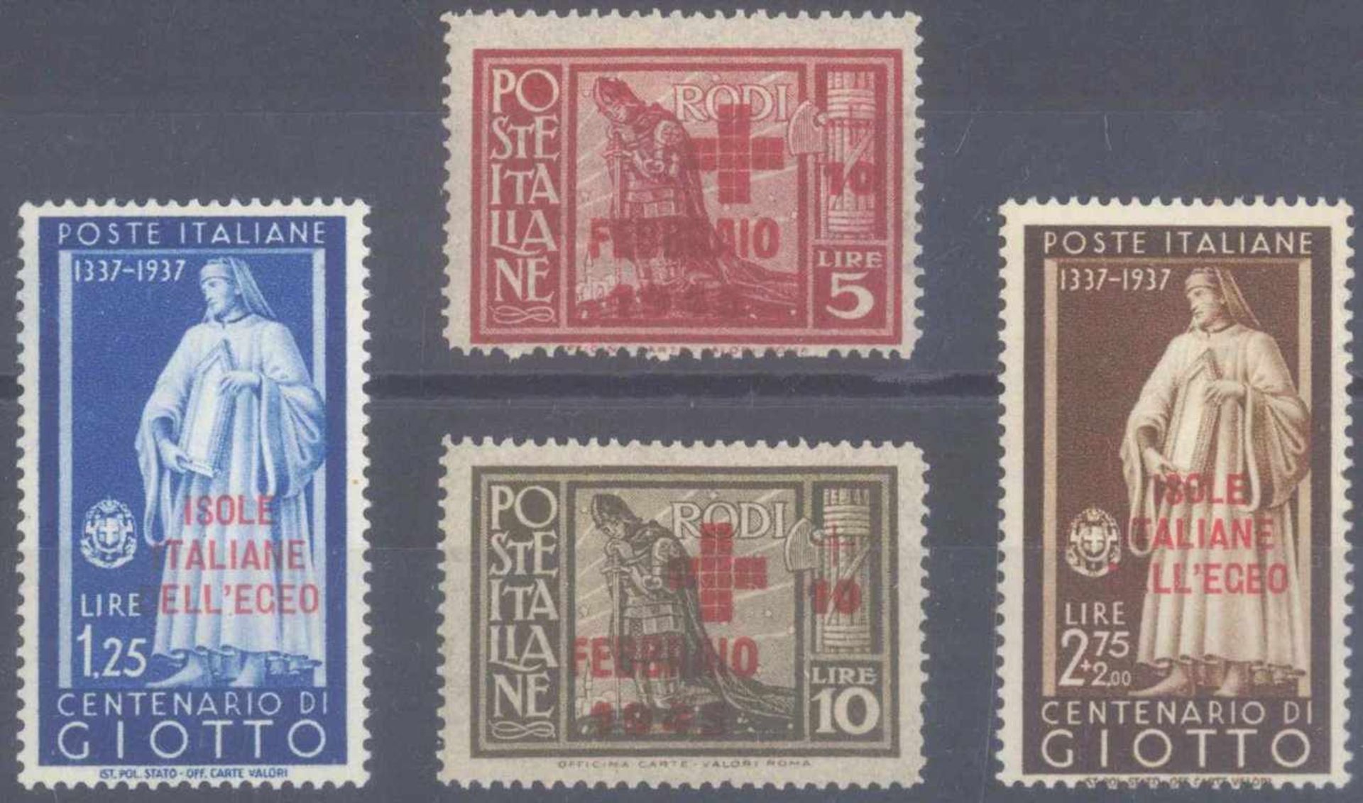 ÄGÄISCHE INSELN 1945, ROTES KREUZMichelnummern 225-226, tadellos postfrisch, dazu