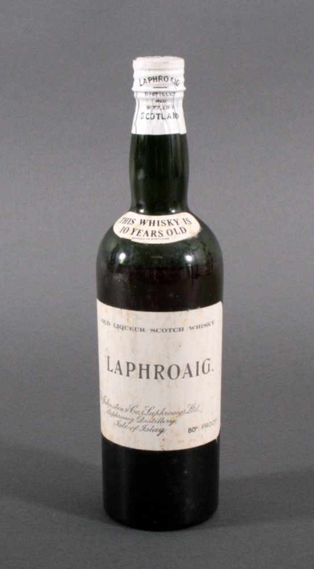 Laphroaig Scotch Whiskey, 1. Hälfte 20. Jh.Flüssigkeitsverlust