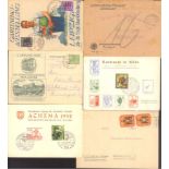 BELEGEPOSTEN NACHKRIEGSDEUTSCHLAND 1948-1961gesamt 12 Belege, dabei schöne Schmuckkarte"Gartenbau-