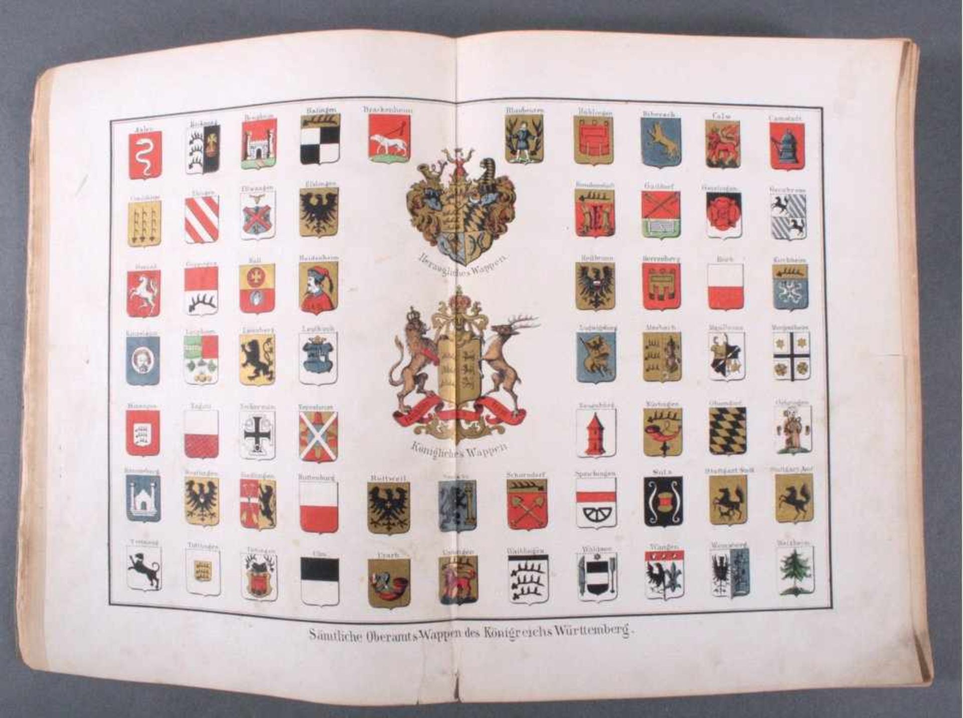 Württembergische Landes - Geschichte, 1876252 Seiten, 34 teils farbige lithogr. Tafeln und 6 - Bild 3 aus 7