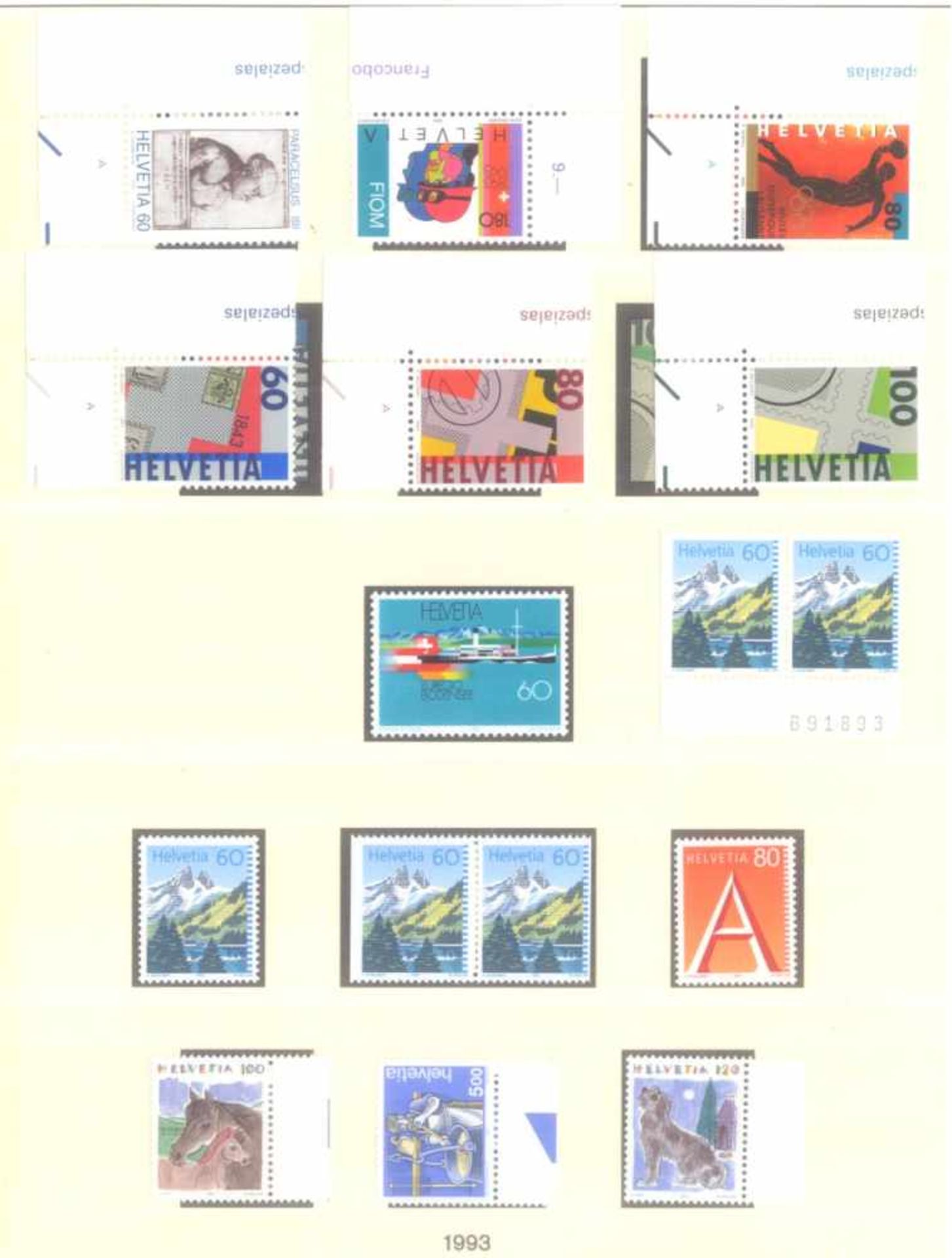 SCHWEIZ 1991-2003; mit 416,- SCHWEIZER FRANKEN NOMINALE!postfrische, komplette Sammlung - nach den - Bild 2 aus 8