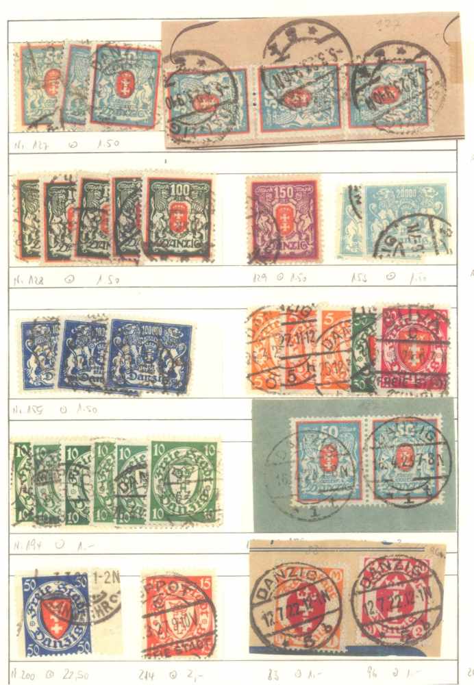 DANZIG 1920-1938PARTIE aus AUSWAHLHEFT, dabei eine Michelnummer 19 DD IIungebraucht mit - Image 2 of 4