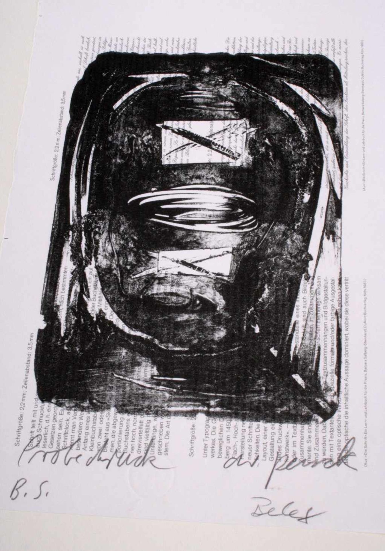 A.R. Penck (1939)Probedruck, beide mit Bleistift signiert, ca. 50 x 37,5 cmund 31,5 x 22 cm - Bild 2 aus 2