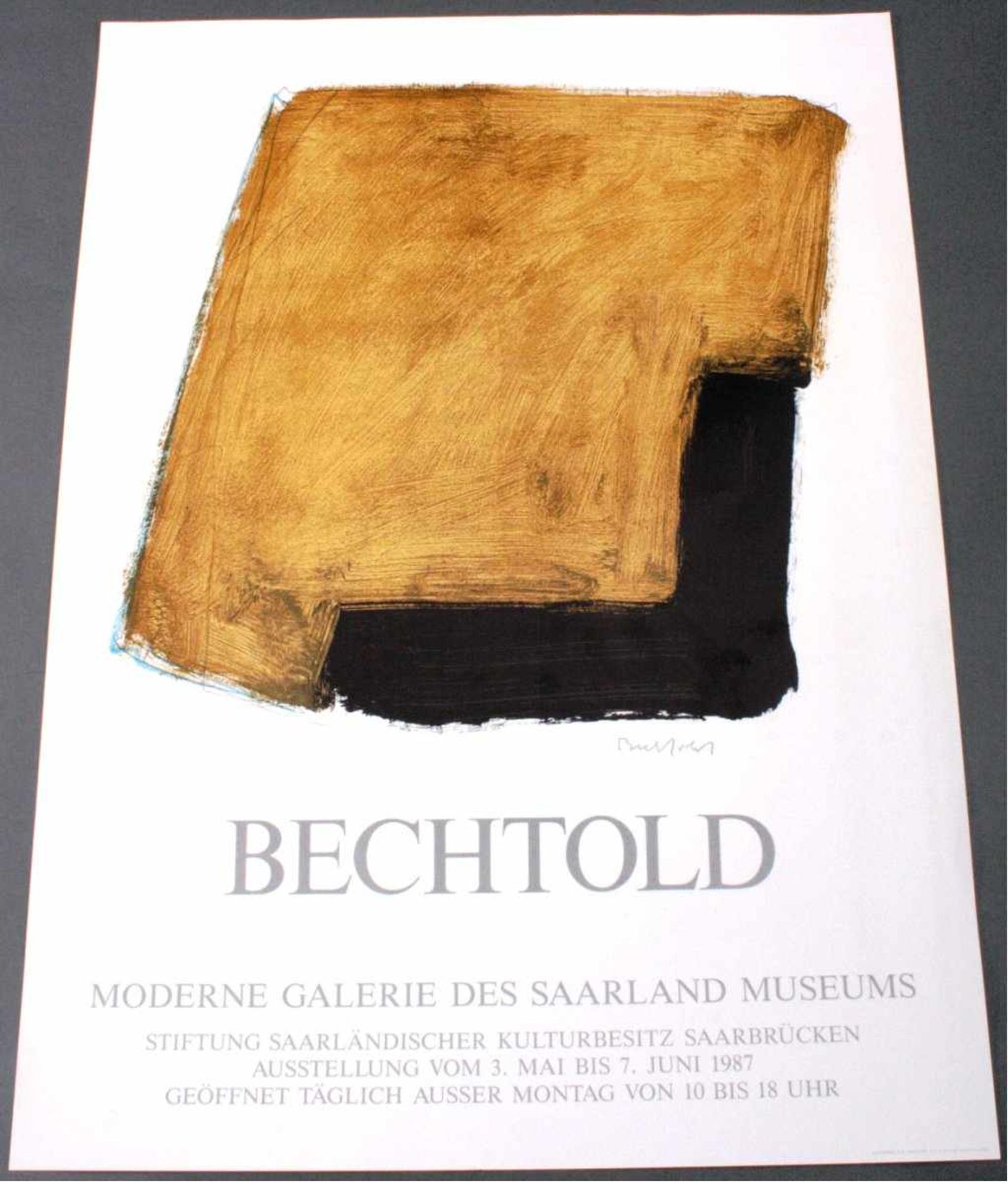 Erwin Bechtold (1925)Ausstellungsplakat. Moderne Galerie des Saarlandes,Ausstellung vom 3. Mai bis