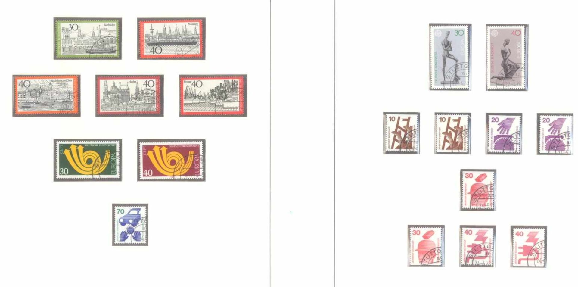 BUND 1949-1980, komplett gestempelte Sammlung "STUTTGART"in den Michel - Hauptnummern komplett in - Bild 8 aus 11