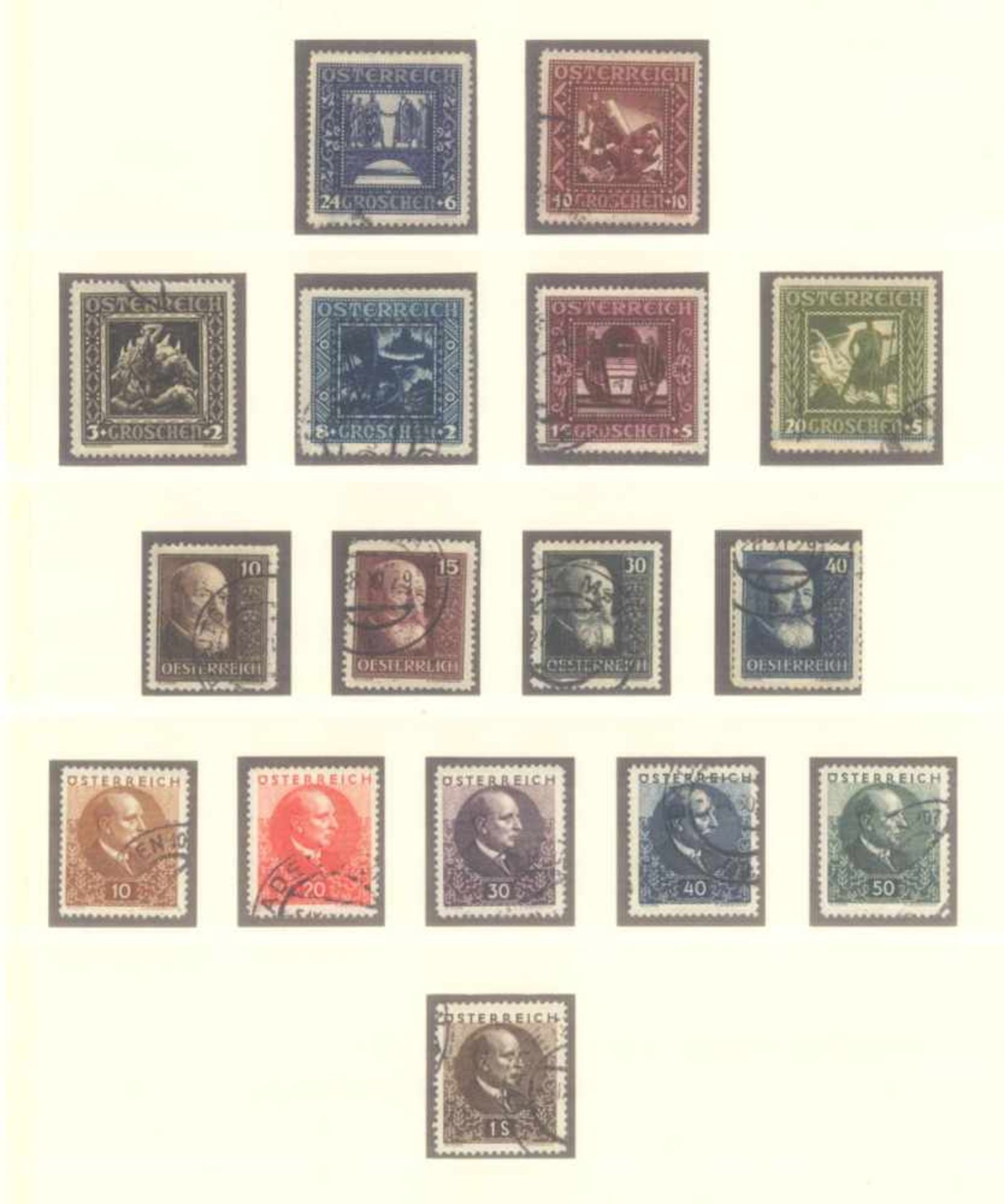 ÖSTERREICH 1925-1937gestempelte Sammlung in LINDNER T-Falzlosvordrucken, mitPortomarken, komplett - Bild 2 aus 11