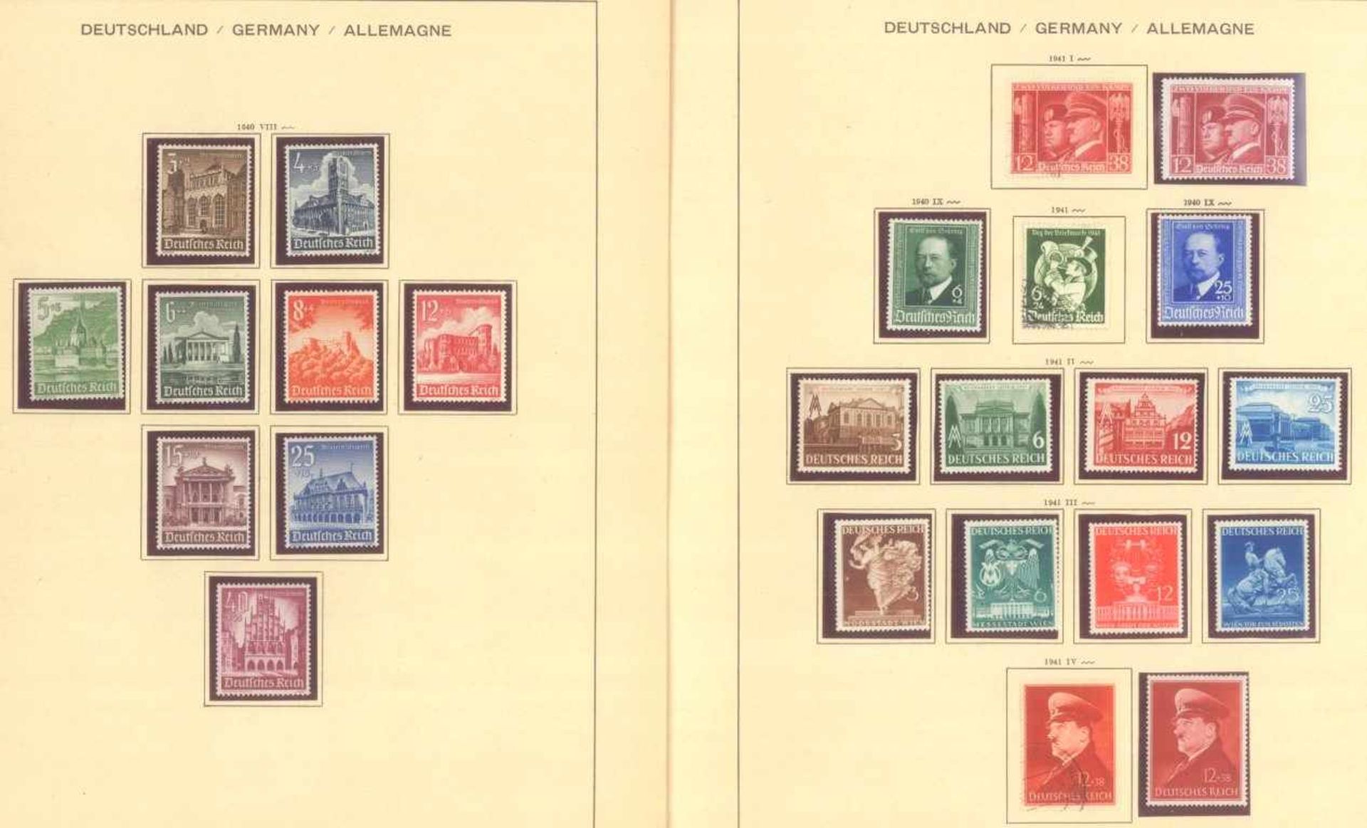 III. REICH 1934 bis 1945, mit OSTROPA - BlockSammlung auf alten Schaubekblättern, Erhaltungen - Bild 8 aus 17