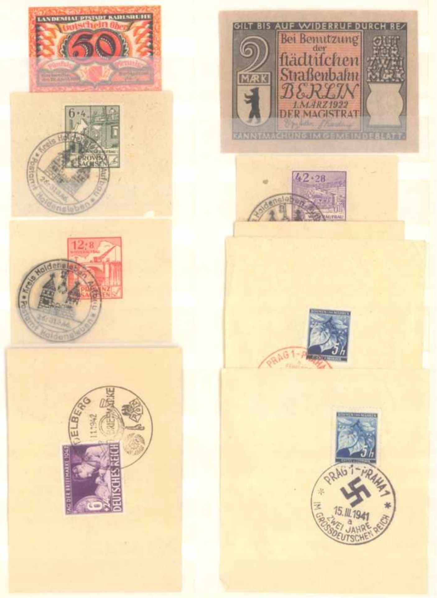 FRANKENTHALER NACHLASSuriger Nachlass mit Briefmarken und Belegen. Dabei DeutschesReich, altes - Bild 37 aus 46